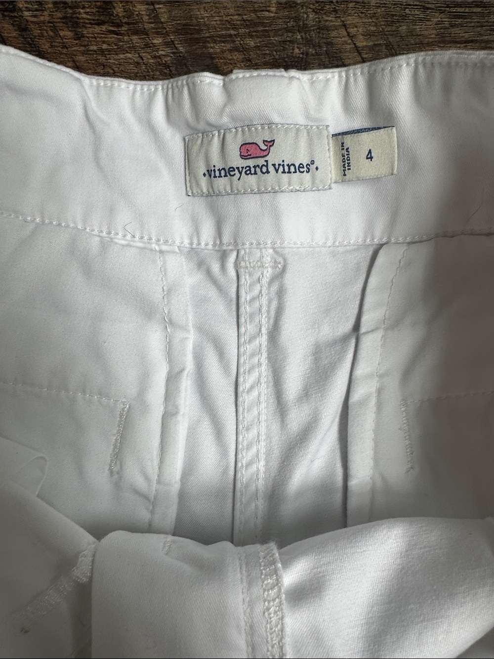 Vineyard Vines White Women's Chino Bermuda Shorts - Picture 3 of 5